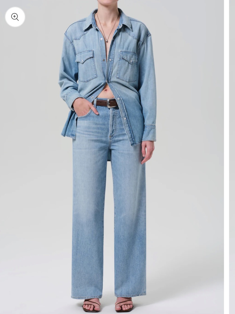 Citizens of Humanity Annina Straight Leg Jeans - Light Blue Wash 30inch inseam